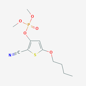 molecular formula C11H16NO5PS B8634542 5-Butoxy-2-cyanothiophen-3-yl dimethyl phosphate CAS No. 61124-98-9