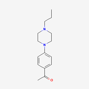 molecular formula C15H22N2O B8634565 p-(4-Propyl-1-piperazinyl)acetophenone 