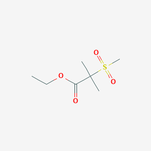 molecular formula C7H14O4S B8634597 Ethyl 2-methyl-2-(methylsulfonyl)propanoate 