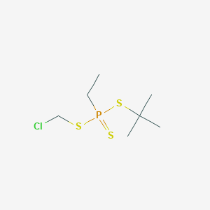 molecular formula C7H16ClPS3 B8634658 tert-Butyl chloromethyl ethylphosphonotrithioate CAS No. 93630-20-7