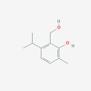 molecular formula C11H16O2 B8634674 2-Hydroxymethyl-6-methyl-3-(1-methylethyl)phenol 