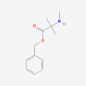 molecular formula C12H17NO2 B8634685 Benzyl 2-methyl-2-(methylamino)propanoate 