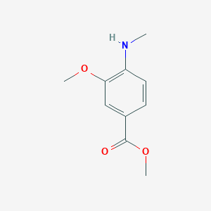 molecular formula C10H13NO3 B8634699 Methyl 3-methoxy-4-methylaminobenzoate 