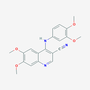 4-(3,4-Dimethoxyanilino)-6,7-dimethoxyquinoline-3-carbonitrile
