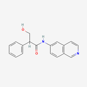 molecular formula C18H16N2O2 B8634789 3-hydroxy-N-(isoquinolin-6-yl)-2-phenylpropanamide 