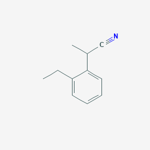 molecular formula C11H13N B8634835 2-(2-Ethylphenyl)propanenitrile 