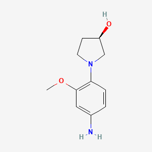 molecular formula C11H16N2O2 B8634854 (3R)-1-(4-amino-2-methoxyphenyl)pyrrolidin-3-ol CAS No. 921592-79-2