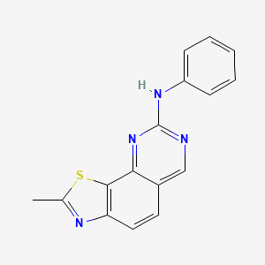 molecular formula C16H12N4S B8634865 (2-Methyl-thiazolo[4,5-h]quinazolin-8-yl)-phenyl-amine CAS No. 827598-48-1