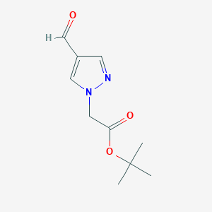 molecular formula C10H14N2O3 B8634866 Tert-butyl 2-(4-formylpyrazol-1-yl)acetate 