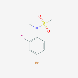 molecular formula C8H9BrFNO2S B8634883 N-(4-bromo-2-fluorophenyl)-N-methylmethanesulfonamide 
