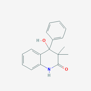 molecular formula C17H17NO2 B8634898 4-Hydroxy-3,3-dimethyl-4-phenyl-3,4-dihydroquinolin-2(1H)-one CAS No. 64826-56-8