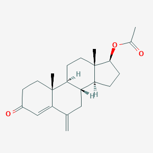 molecular formula C22H30O3 B086349 6-Methylenetestosterone acetate CAS No. 1100-17-0
