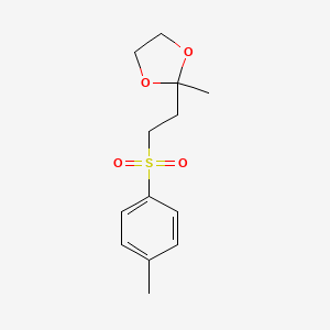 2-Methyl-2-[2-(4-methylbenzene-1-sulfonyl)ethyl]-1,3-dioxolane