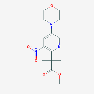 Methyl 2-methyl-2-(5-morpholino-3-nitropyridin-2-yl)propanoate