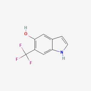 molecular formula C9H6F3NO B8635049 1H-Indol-5-ol, 6-(trifluoromethyl)- 
