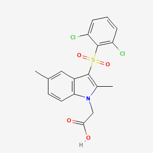 2-[3-(2,6-Dichlorophenyl)sulfonyl-2,5-dimethylindol-1-yl]acetic acid