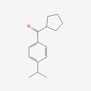 molecular formula C15H20O B8635107 Cyclopentyl(4-isopropylphenyl)methanone 