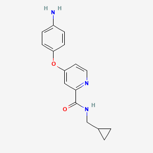 molecular formula C16H17N3O2 B8635123 4-(4-Aminophenoxy)-N-(cyclopropylmethyl)picolinamide 