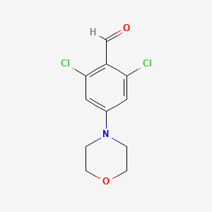 molecular formula C11H11Cl2NO2 B8635154 2,6-Dichloro-4-morpholin-4-YL-benzaldehyde 