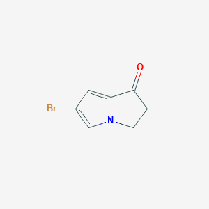molecular formula C7H6BrNO B8635169 6-Bromo-2,3-dihydro-1H-pyrrolizin-1-one 