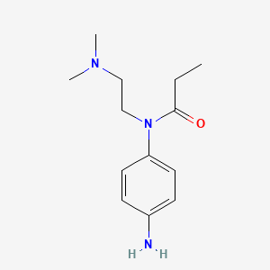 molecular formula C13H21N3O B8635177 N-(4-Aminophenyl)-N-[2-(dimethylamino)ethyl]propanamide CAS No. 91953-17-2