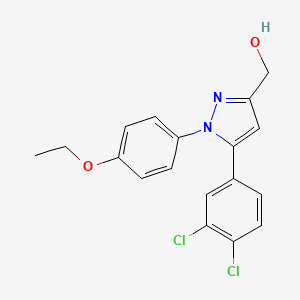 molecular formula C18H16Cl2N2O2 B8635194 [5-(3,4-Dichlorophenyl)-1-(4-ethoxyphenyl)-1H-pyrazol-3-yl]methanol CAS No. 828918-87-2