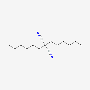 molecular formula C15H26N2 B8635202 2,2-Dihexylpropanedinitrile CAS No. 122909-81-3