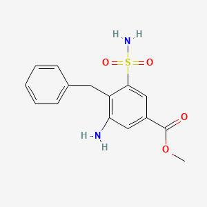 molecular formula C15H16N2O4S B8635262 Methyl 3-amino-4-benzyl-5-sulfamoylbenzoate CAS No. 62273-26-1