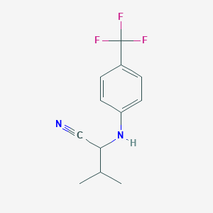3-Methyl-2-[4-(trifluoromethyl)anilino]butanenitrile