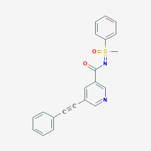 N-[methyl(oxo)phenyl-lambda6-sulfanylidene]-5-(phenylethynyl)nicotinamide