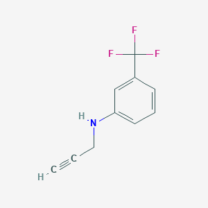 molecular formula C10H8F3N B8635325 Benzenamine, N-2-propyn-1-yl-3-(trifluoromethyl)- 