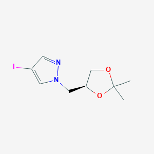 1H-Pyrazole, 1-[[(4S)-2,2-dimethyl-1,3-dioxolan-4-yl]methyl]-4-iodo-