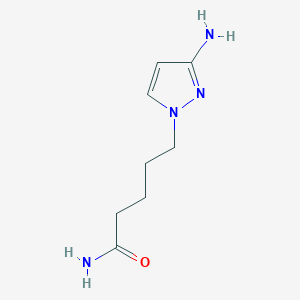 molecular formula C8H14N4O B8635348 5-(3-Amino-1H-pyrazol-1-yl)pentanamide CAS No. 84545-28-8