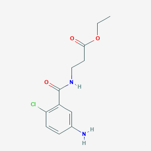 molecular formula C12H15ClN2O3 B8635366 Ethyl 3-(5-amino-2-chlorobenzoylamino)-propionate 