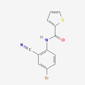 molecular formula C12H7BrN2OS B8635549 N-(4-bromo-2-cyanophenyl)thiophene-2-carboxamide 