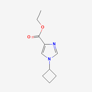 molecular formula C10H14N2O2 B8635774 ethyl 1-cyclobutylimidazole-4-carboxylate 