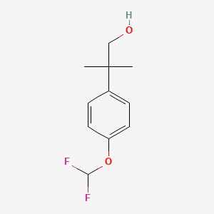 molecular formula C11H14F2O2 B8635917 2-(4-(Difluoromethoxy)phenyl)-2-methylpropan-1-ol 