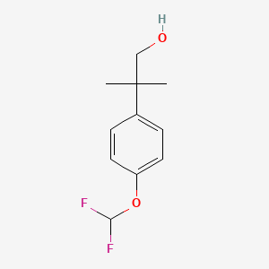 molecular formula C11H14F2O2 B8635917 2-(4-Difluoromethoxyphenyl)-2-methylpropyl alcohol 