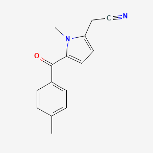 molecular formula C15H14N2O B8636199 1-Methyl-5-(p-toluoyl)pyrrole-2-acetonitrile CAS No. 26171-22-2
