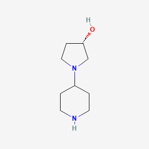 molecular formula C9H18N2O B8636252 (3S)-1-(4-piperidinyl)-3-pyrrolidinol 