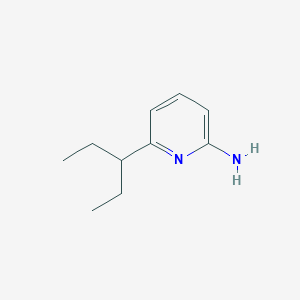 molecular formula C10H16N2 B8636410 6-(Pentan-3-yl)pyridin-2-amine CAS No. 89226-80-2