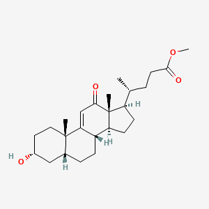 molecular formula C25H38O4 B8636531 methyl (4R)-4-[(3R,5R,8S,10S,13R,14S,17R)-3-hydroxy-10,13-dimethyl-12-oxo-1,2,3,4,5,6,7,8,14,15,16,17-dodecahydrocyclopenta[a]phenanthren-17-yl]pentanoate CAS No. 65065-56-7