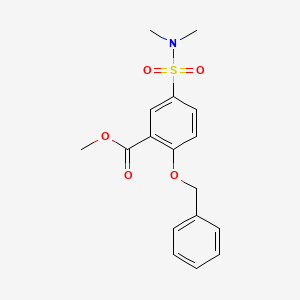 molecular formula C17H19NO5S B8636681 Methyl 5-(dimethylsulfamoyl)-2-phenylmethoxybenzoate 