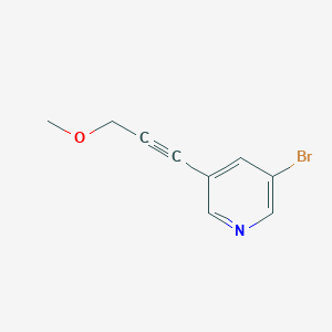 molecular formula C9H8BrNO B8636782 3-bromo-5-(3-methoxyprop-1-ynyl)pyridine 