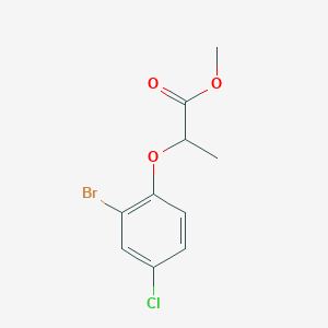 molecular formula C10H10BrClO3 B8637123 Methyl 2-(2-bromo-4-chlorophenoxy)propanoate 