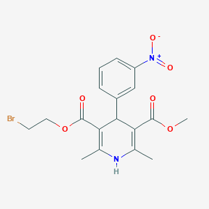 3-Methyl 5-(2-bromoethyl) (+)-1,4-dihydro-2,6-dimethyl-4-(3-nitrophenyl)-pyridine-3,5-dicarboxylate