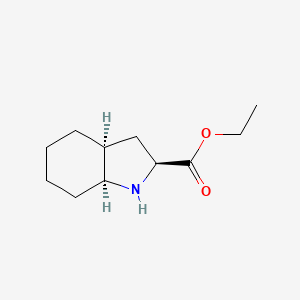 molecular formula C11H19NO2 B8637472 ethyl (2S,3aS,7aS)-octahydro-1H-indole-2-carboxylate 