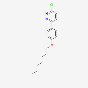 molecular formula C18H23ClN2O B8637552 Pyridazine, 3-chloro-6-[4-(octyloxy)phenyl]- CAS No. 100833-47-4