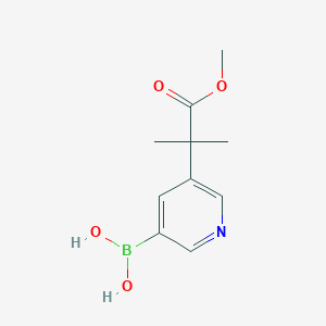 molecular formula C10H14BNO4 B8637714 [5-(1-Methoxy-2-methyl-1-oxopropan-2-yl)pyridin-3-yl]boronic acid 