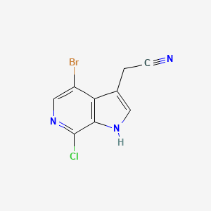 (4-Bromo-7-chloro-1H-pyrrolo[2,3-c]pyridin-3-yl)acetonitrile
